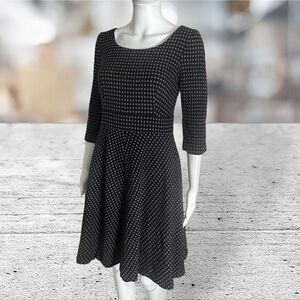 Boden Polka Dot 3/4 Sleeve Dress